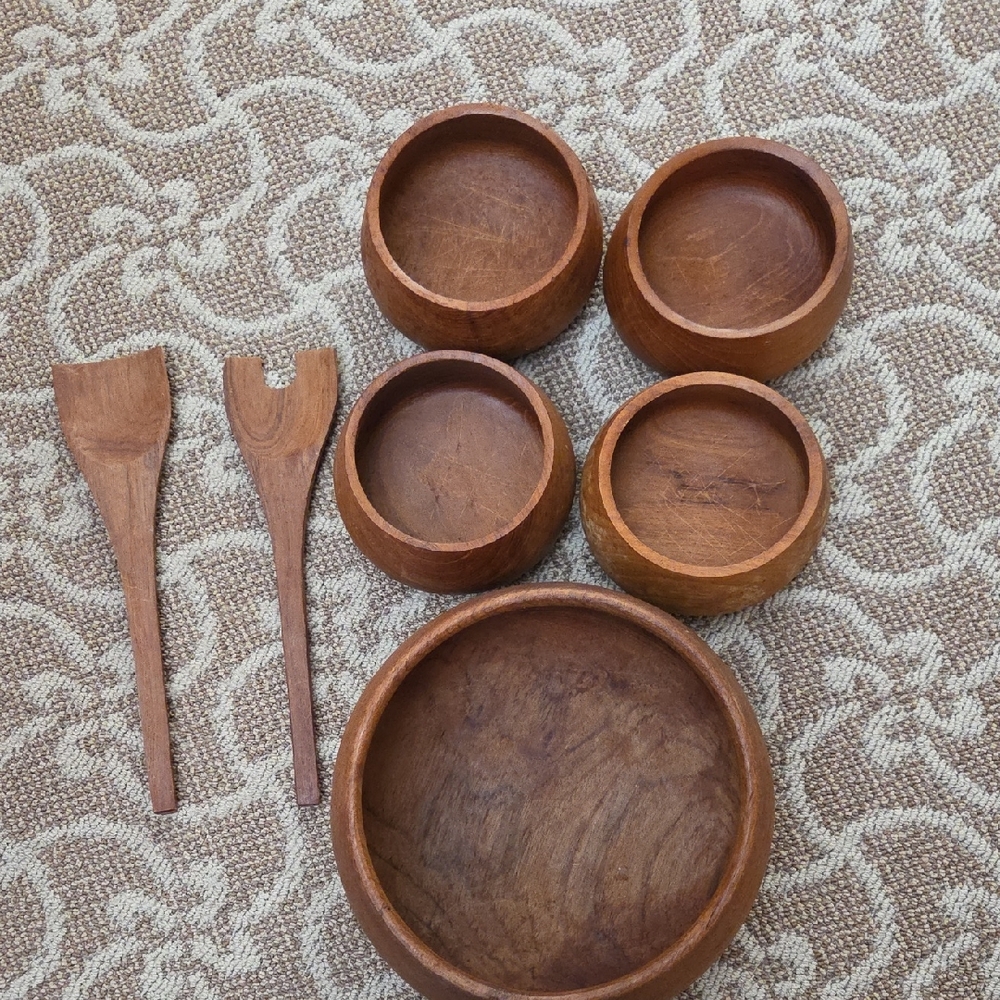 Teak Wood Salad Set